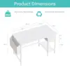 3 TYPES White Small Desk with Drawers - 40 Inch Computer Desk for Small Space Home Office Modern Simple Study Table PC Desks 1