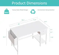3 TYPES White Small Desk with Drawers - 40 Inch Computer Desk for Small Space Home Office Modern Simple Study Table PC Desks 1
