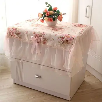 Pink Floral Lace Tablecloth 1