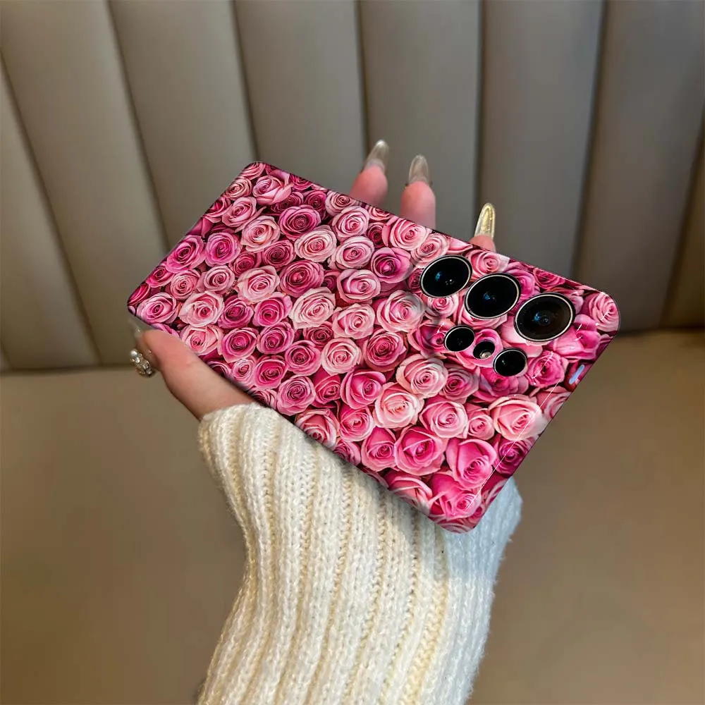 Elegant Pink Rose Wave Oil Phone Case Cover by Feilin