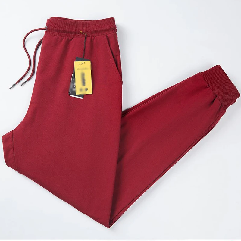 

Elastic High Waist Pantalon Classic Solid Color Cotton Sweatpants Women/Men Plus Size M-5Xl Running Jogger Sport Beam Feet Pants