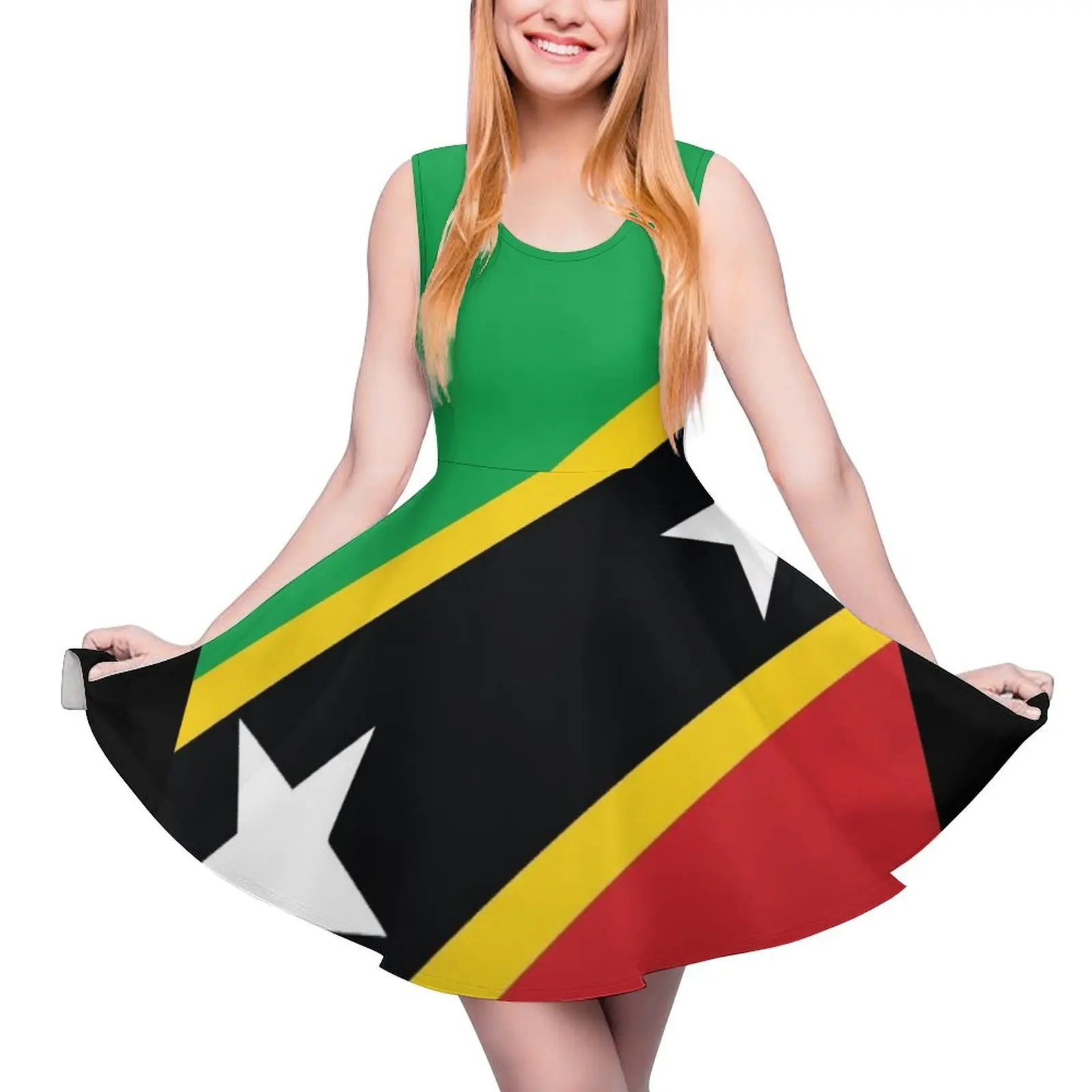 St Kitts and Nevis National Flag Sleeveless Dress dresses for womens prom dresses 2024