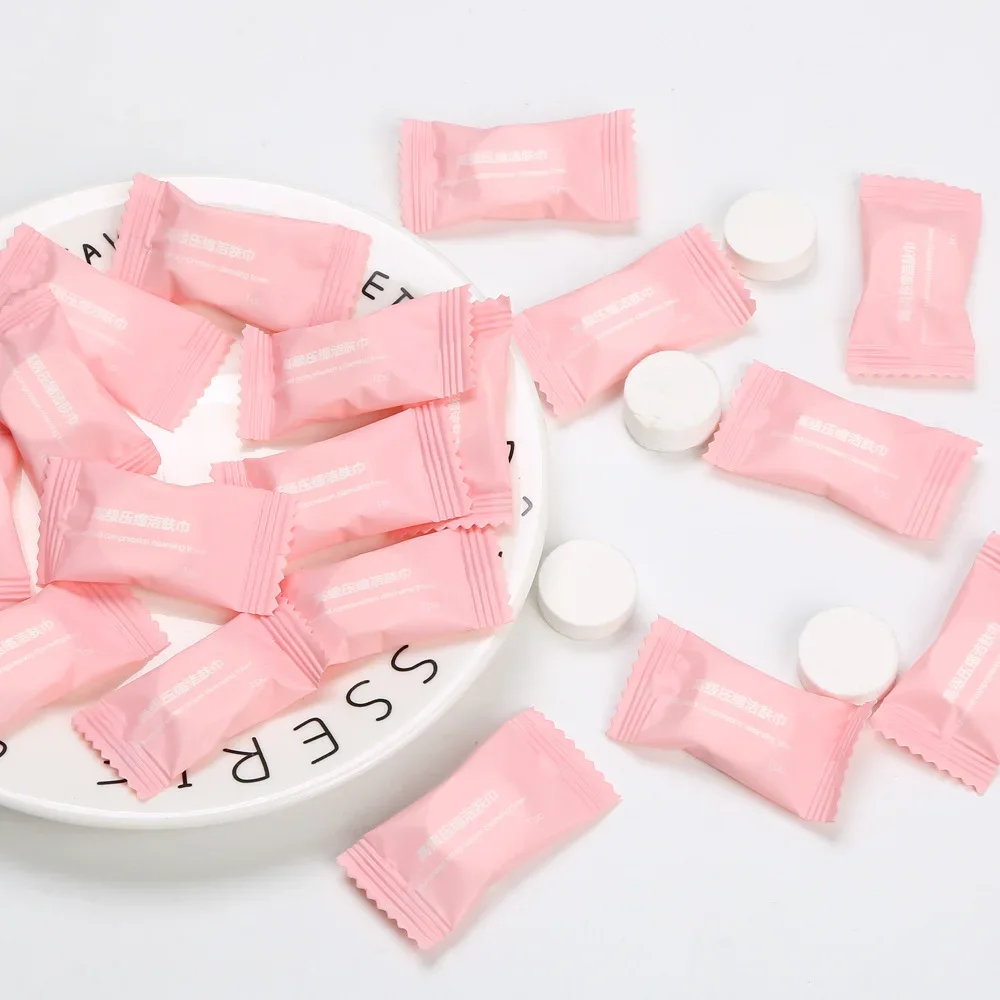 Disposable Travel Towel Compressed Face Towel Compact Tablet Mini Wet Wipes Damp Napkin Gusset Tissue Mask Cleansing Care