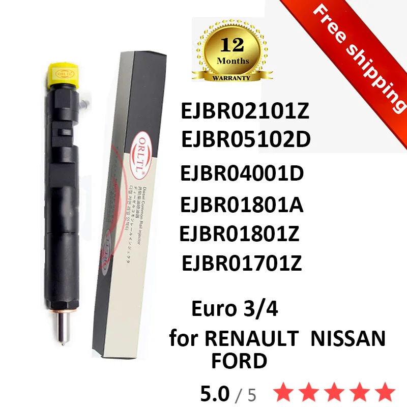 

New Injector EJBR05102D 82 00 676 770 8200676770 EJBR04001D EJBR01801A EJBR01801Z EJBR02101Z For RENAULT FORD NISSAN Euro 3/4