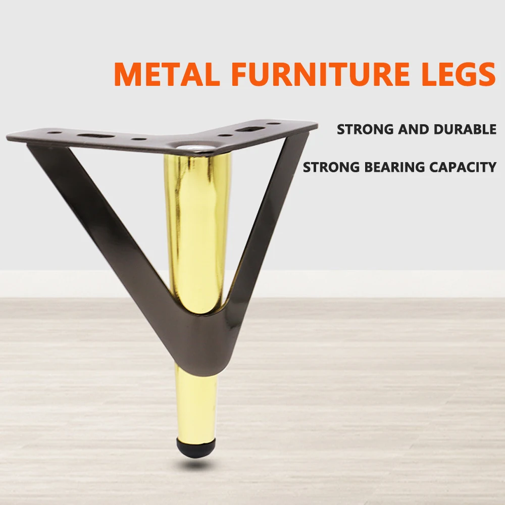 Description Picture 3 of item4pcs Metal Furniture Legs for Sofa Feet 15/18cm Thicken Home Hardware Replacement Foot Bedside TV Cabinet Coffee Table Legs