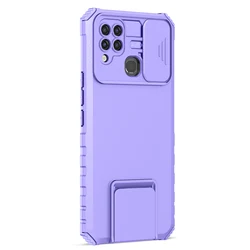 Durable Shockproof Slide Window Phone Case Cover for INFINIX Smart 5 (PURPLE)
