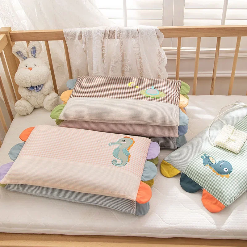 Cartoon Pattern Children's Pillow Removable Washable Baby Pillow with Zipper Household Breathable Cotton Boys Girls Pillow 2