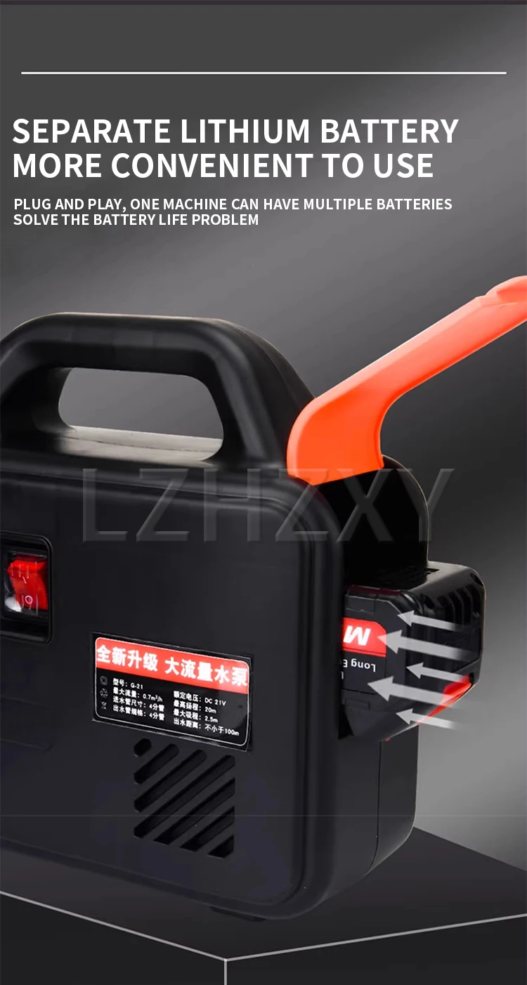 Electric Water Pump 30M Cordless Watering Machine Rechargeable Garden Watering T