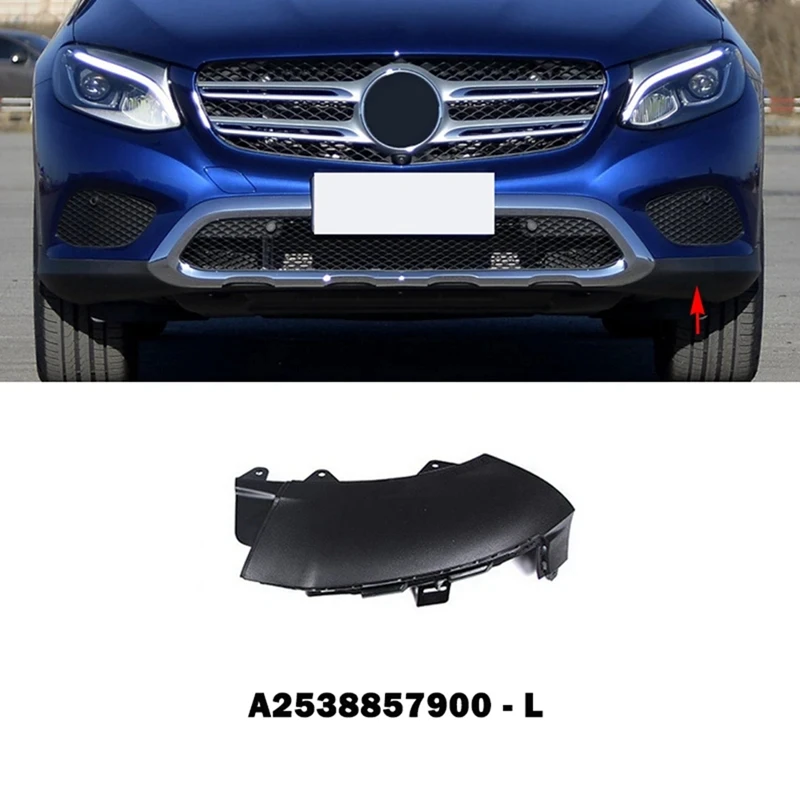 메르세데스 벤츠 GLC X253 W253 GLC 220D 용 자동차 왼쪽 앞 범퍼 코너 랩, 앞 범퍼 코너, A2538857900 부품 액세서리