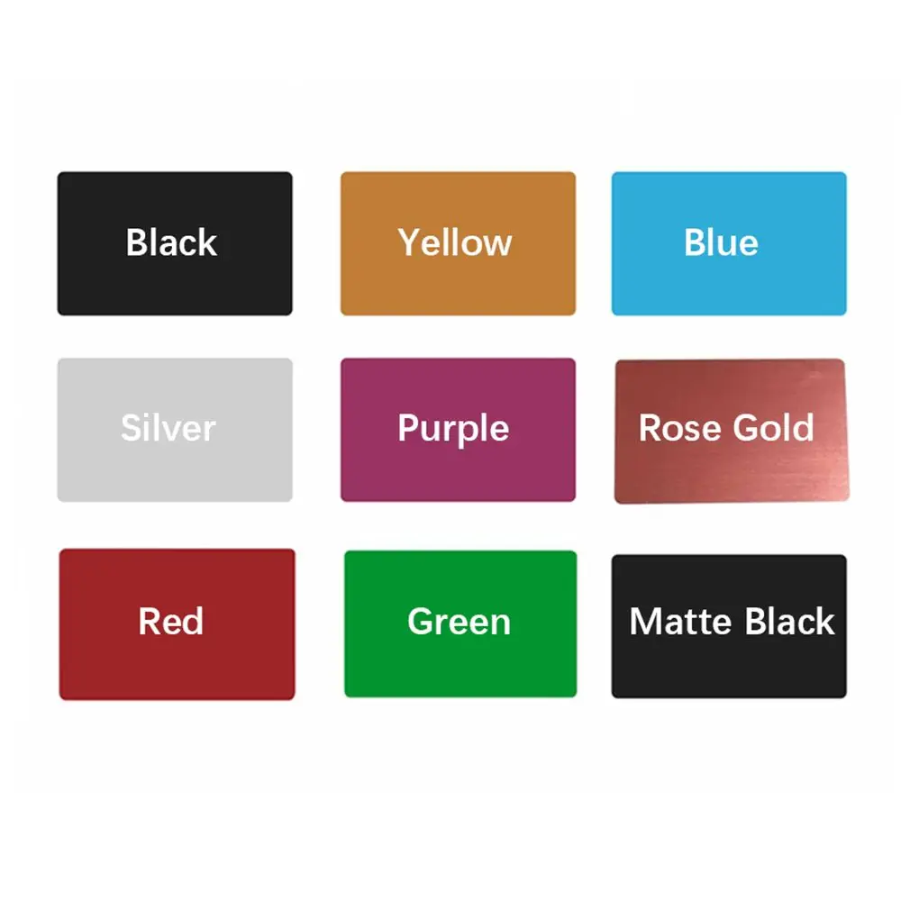 Portable Metal Business Card Aluminum Blank Laser Engraving Cards Special Logo Printing Customizable Office Supplies 50 PCs/Set custom cards business cards