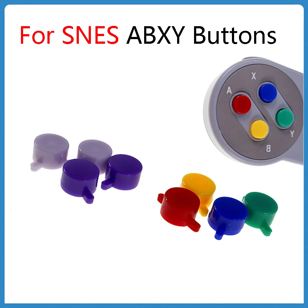 5Set Per Bottoni Abxy Snes Per Controller Nintendo Snes Sfc Maniglia Pulsanti In Plastica Colorata Abxy Key Set Completo Di Ricambio