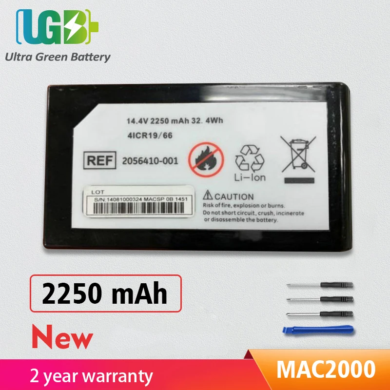 

UGB REF2056410-001 Battery For GE MAC2000 2056410-002 2056410-001 4ICR19/66 Vital Signs Monitor battery