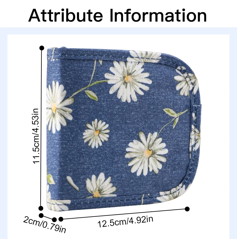 Description Picture 4 of itemNew Empty Sewing Kit Case Waterproof Sewing Needles&Thread Organizer Daisy Pattern Storage Bags for Sewing Tools Accessories