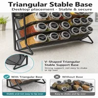 Étagère de rangement murale en fer pour cuisine, grande capacité, design incliné, facile d'accès, étagère de rangement multi-niveaux pour les assaisonnements 6