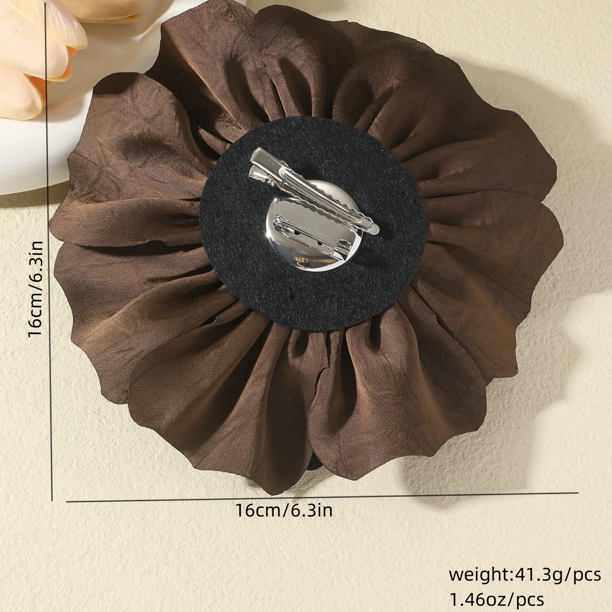 16CM Korean Fashion Fabic Flower Large Brooches Personality Multicolor Floral Pin Brooch for Women Ladies Luxury Party Jewelry