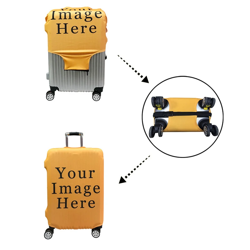 Beautiful Red Poppy Flower Suitcase Cover Travel Accessories Elastic Luggage Protective Covers Anti-dust Trolley Case Cover 4