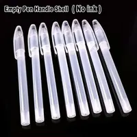 10/20/30/50/100Pcs Set Empty Transparent Gel Ink Pen Handle Shell Office School Writing Stationery Accessories No Refills 1