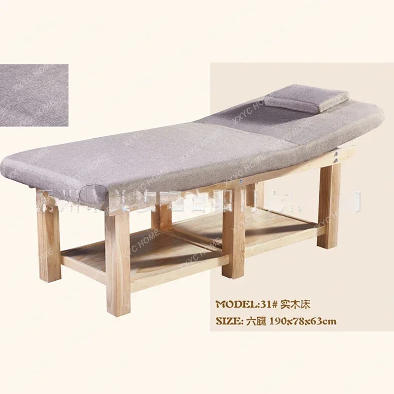 Massage Couch Gray Solid Wood Bed Legs Massage Bed Body Nursing Bed Tattoo Embroidery Ear Cleaning Facial Bed for Beauty Salons beauty bed body massage wash a physical therapy bed fold the cilia chair tattoo chair nursing care bed