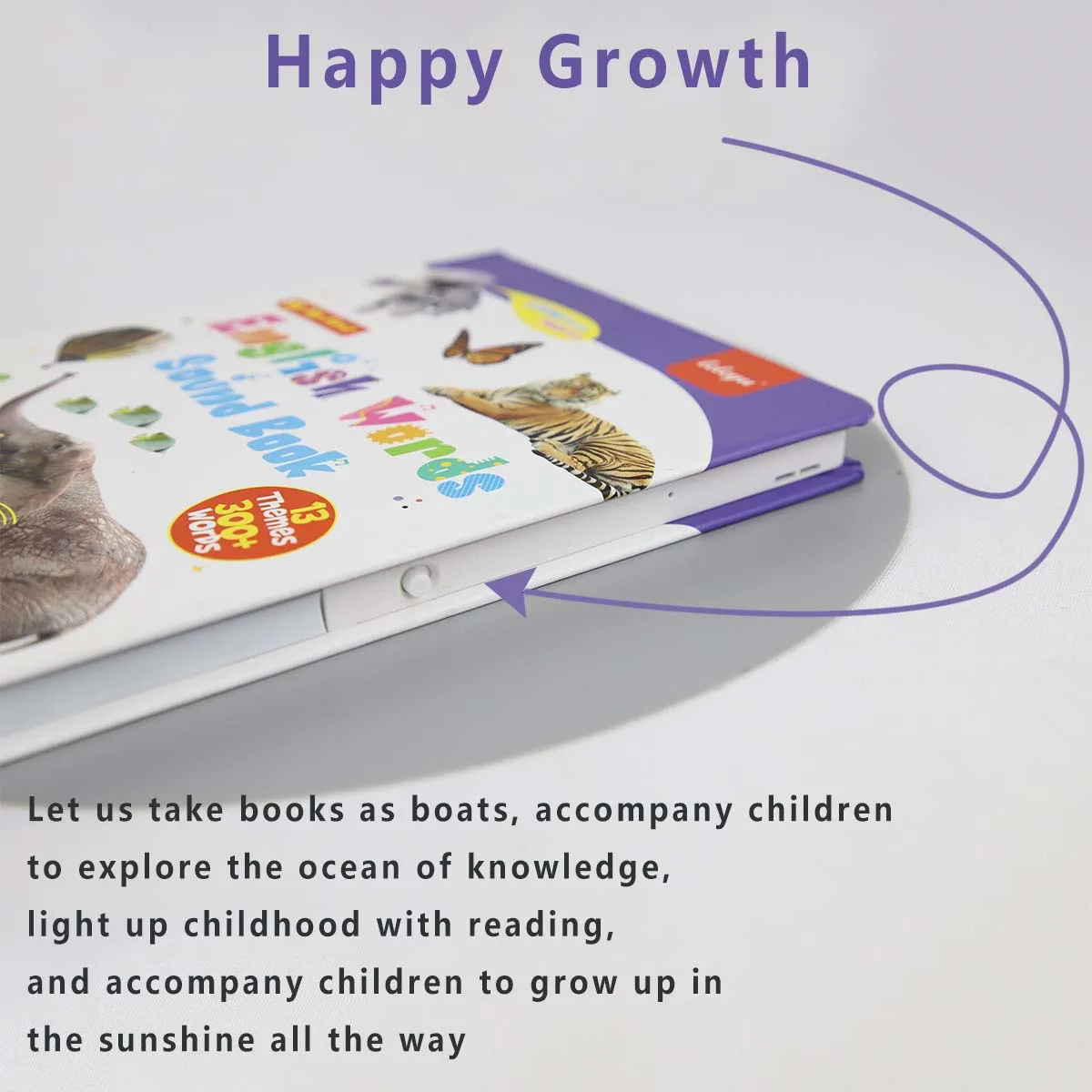 영어 터치 사운드북 0-6세 어린이용 어휘 학습 인지력 향상 오디오 조기 교육 교육용 장난감 생일 선물