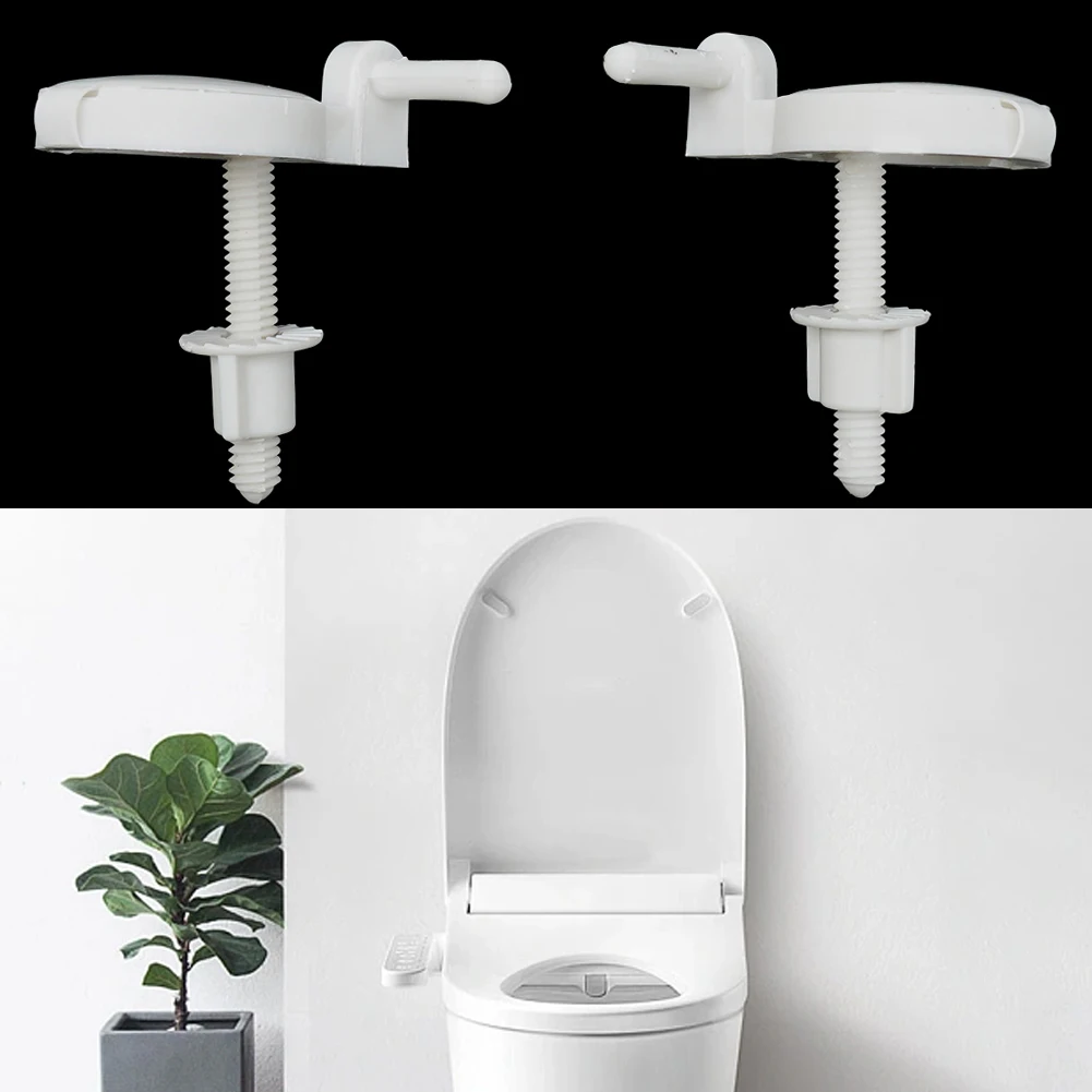 2Pcs Toilet Pew Hinges With Bolts And Screws Toilet Fixing Accessories ABS Plastic Seats Hinges Repair Tools toilet seat accessories toilet hinge replacement