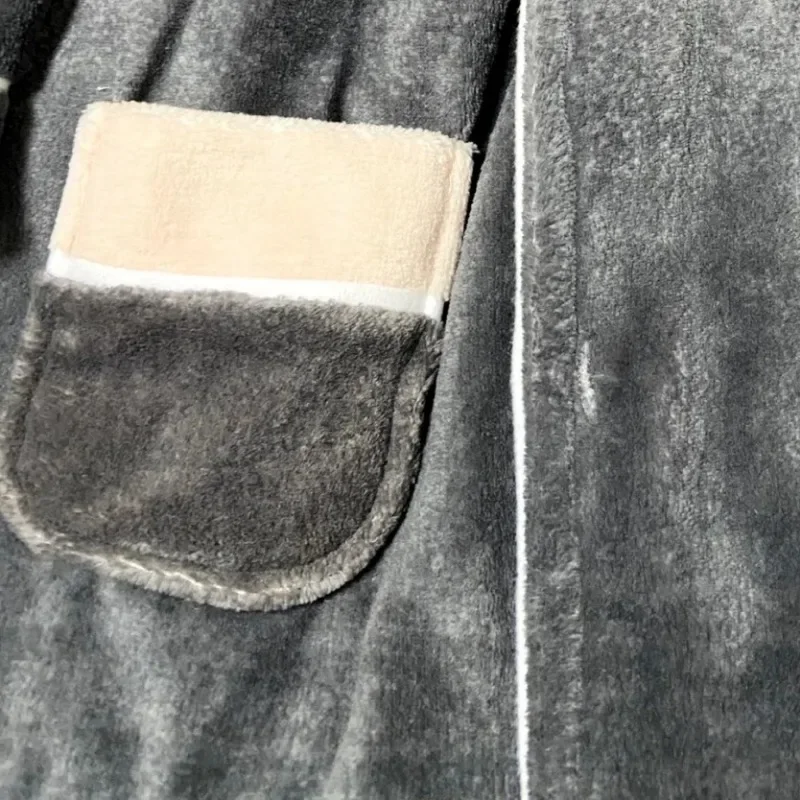 2024 New Winter Sleepwear Men's Coral Plush Thickened Warm Loungewear Set Fleece Flannel Pajama Long Sleeves Plus Size Homewear