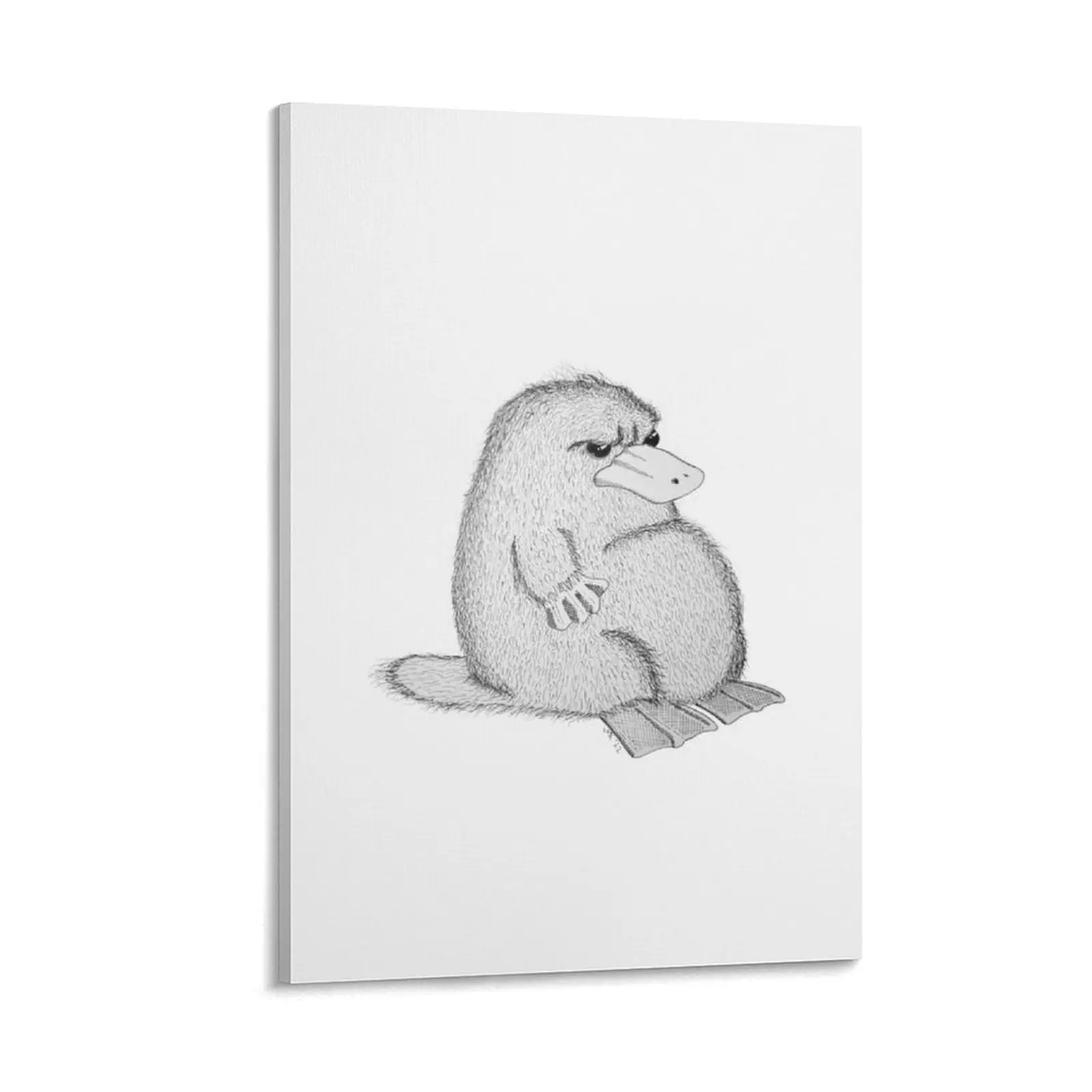 

Angry Platypus, Grumpy Animals Canvas Painting posters for wall Luxury living room decoration