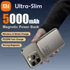 Xiaomi 5000mAh Magnetic Ultra-thin Power Bank Slim Wireless Powerbank Portable External Battery for Magsafe for iPhone Samsung 1