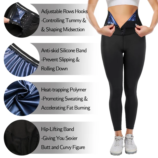 Sweat Sauna Pants Body Shaper Weight Loss Slimming Pants Women Waist  Trainer Tummy Hot Thermo Sweat Leggings Fitness Workout - AliExpress