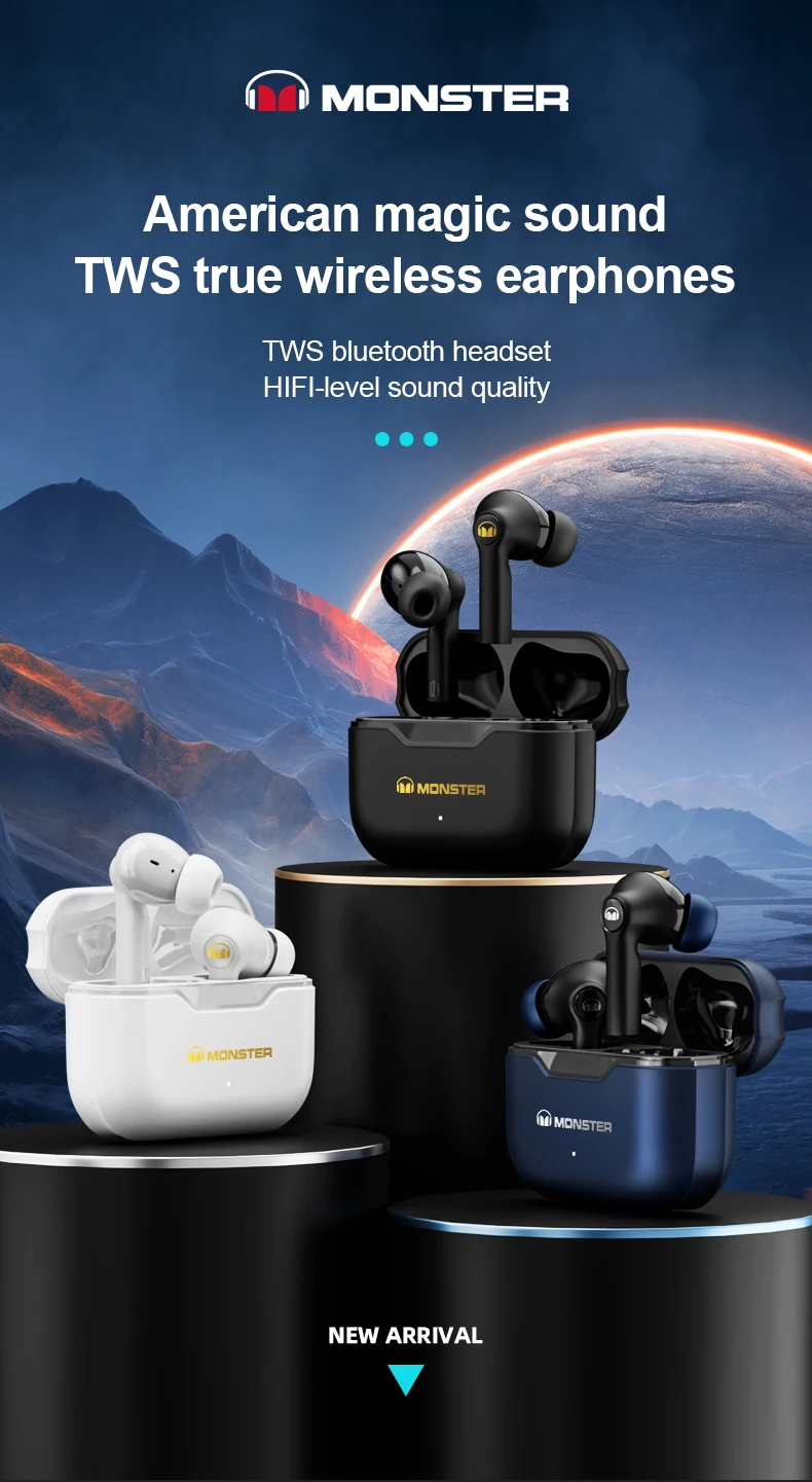 Monster XKT02 True Wireless Earphones description image