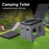 Portable Folding Toilet with Lid Foldable Outdoor Camp Toilet
