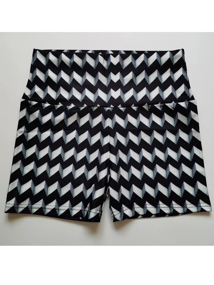 Sexy Shorts Women's Shorts New Geometric 3D Digital Folded Printed Yoga Sports for Summer Push Up Spandex Soft Workout Tights