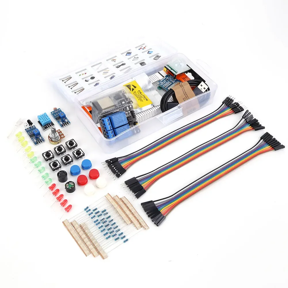 ESP32 ESP-32S WIFI IOT 개발 보드용 프로젝트 학습 키트(스토리지 박스 포함) 0.96인치 OLED PIR 모션 센서(아두이노용)
