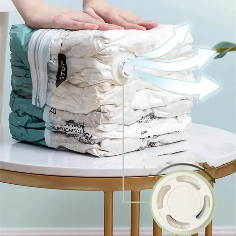 1pc No Need Pump Vacuum Bags Plastic Storage Bags for Storing Clothes Blankets Compression Empty Bag Travel Accessories vacuum storage bags