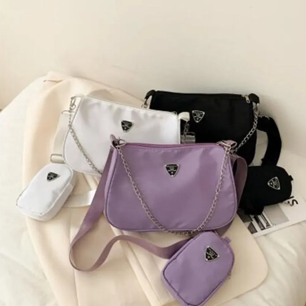 

Woman Female Fashion Causal Handbag Set Crossbody Bags Shoulder Handbags 2in1 Sling Bag Trend Hand Bag for Travel Shopping 2024