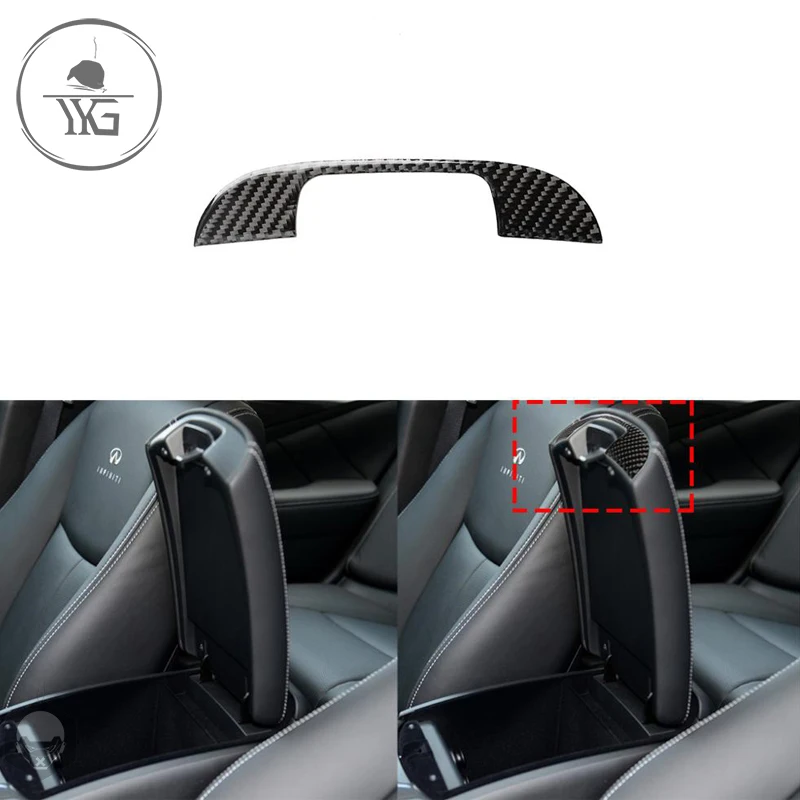 For Infiniti Q50 Q60 carbon fiber car modified accessories interior central armrest storage box