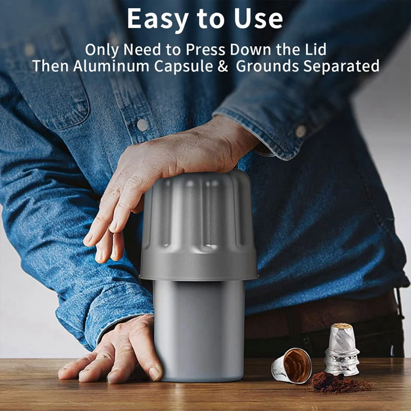 1 Piece Aluminium Coffee Capsule Recycler Box Coffee Capsule Recycler Box Small Size Recycling Bucket Tool