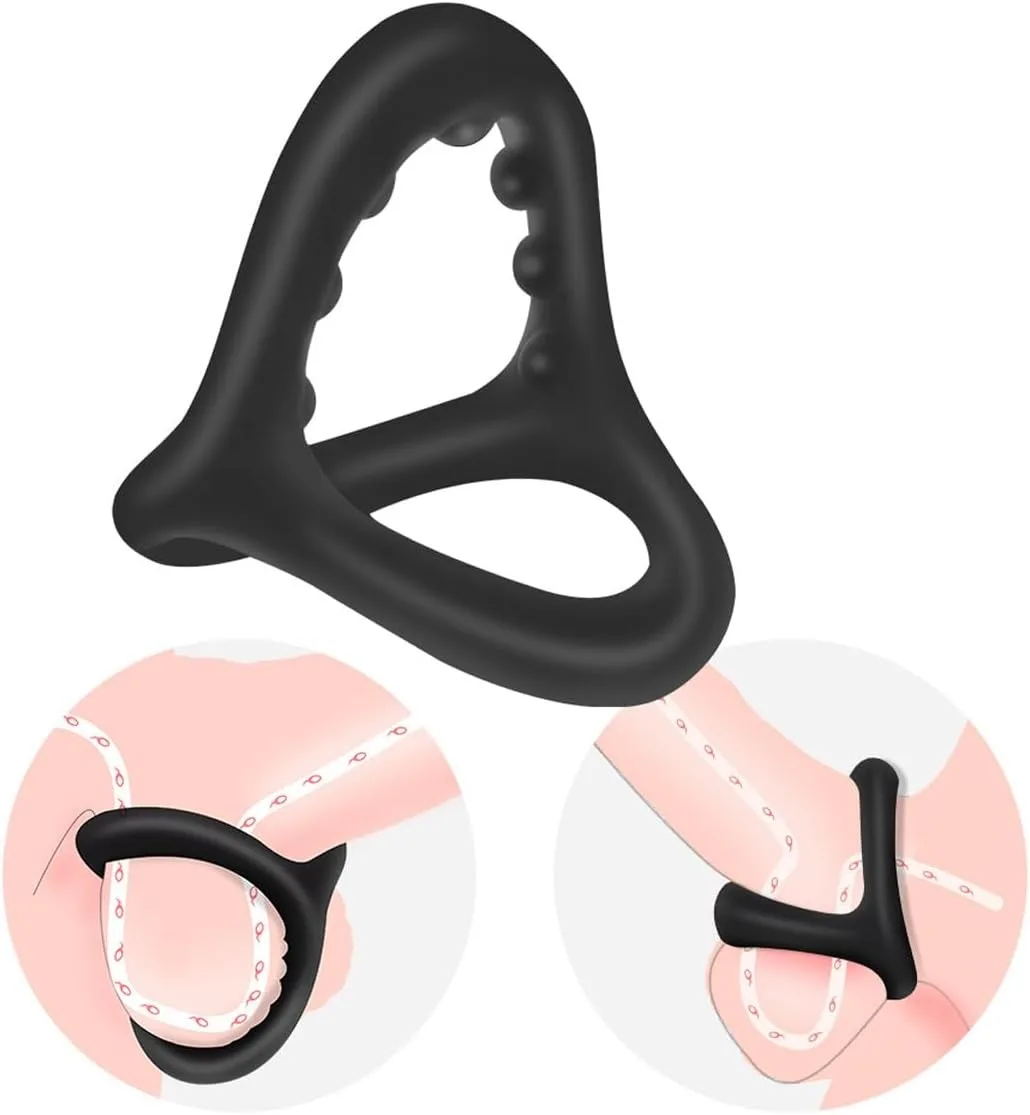 Anillo para pene para hombre, anillo pene 3 en 1, anillo el&aacute;stico Ultra suave, agrandador de pene, Juguetes sexu
