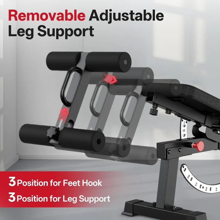MD65 Adjustable Weight Bench 4