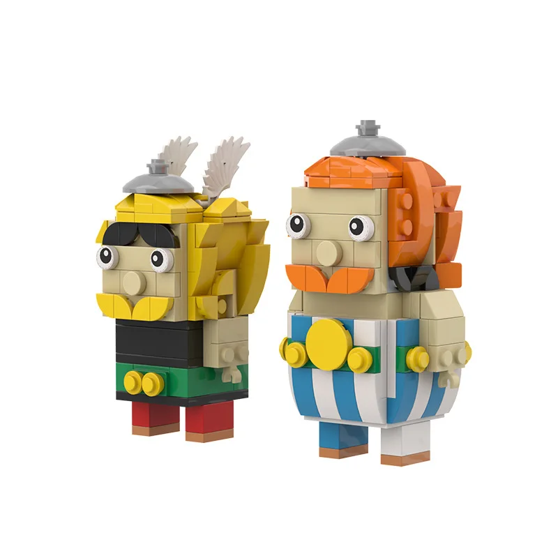 

New Astor Gallics Heroes Asterix and Obelix Brickheadz Brick Comic Character Doll Adventure Game Building Blocks Set Education