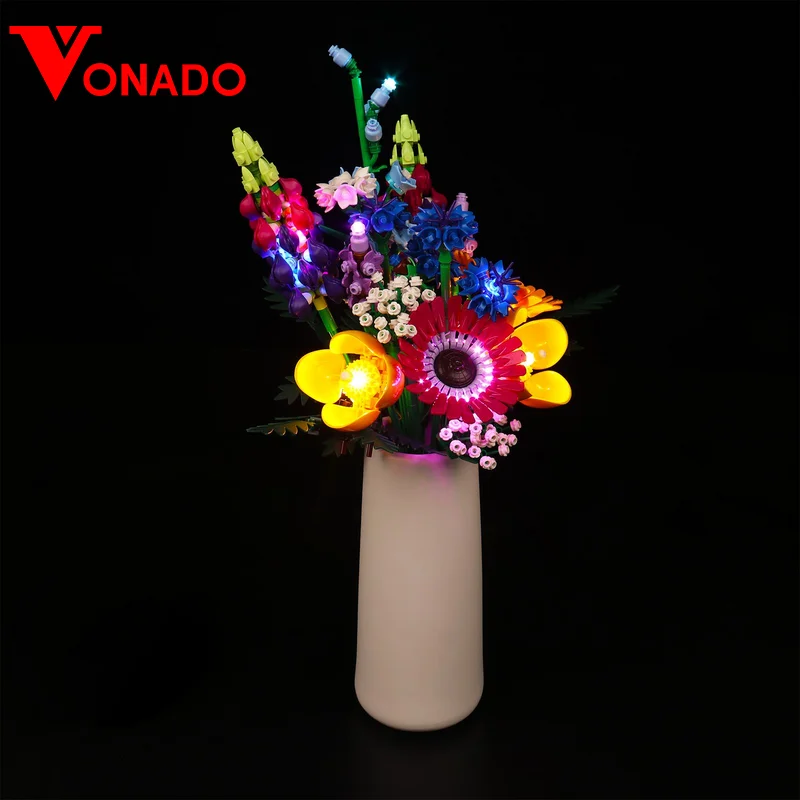 

Vonado LED Light For 10313 Wildflower Bouquet Lighting DIY Toys Only Lamp+Battery Box (Not ​Include the Model)