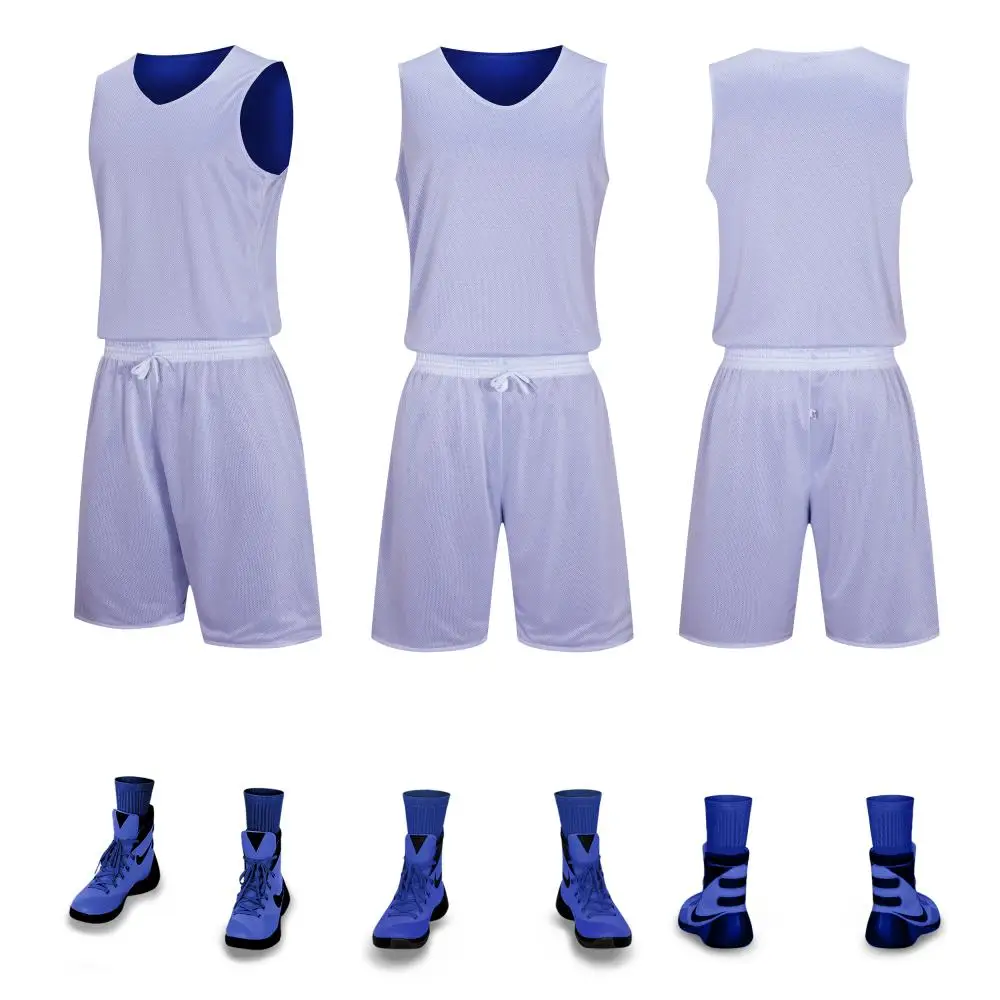 Double-sided Basketball Jersey Suit American Style Team Uniform Quick dry Training Wear For Mens Womens and Kids 6