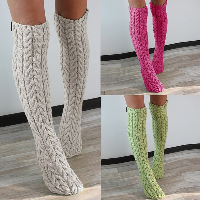 New Over The Knee Women Knitted Wool Leg Warmers: A Perfect Winter Fashion Statement