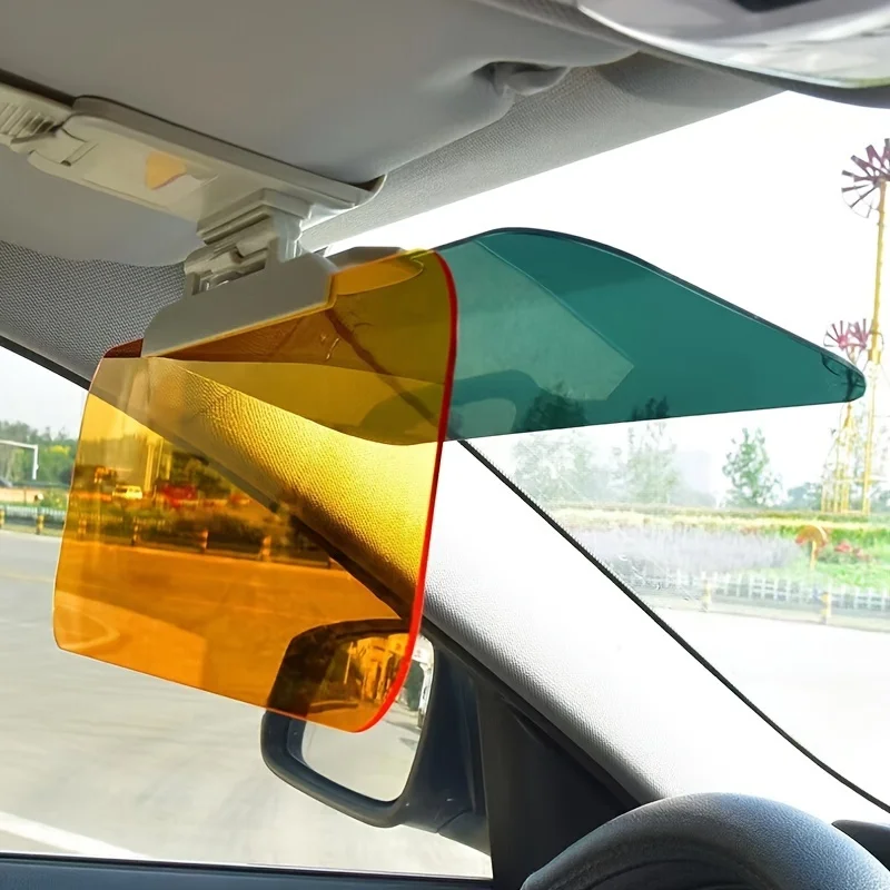2-in-1 Day and Night Anti-Glare Car Sun Visor Adjustable Sunshade Extender Compatible For Day/Night Driving