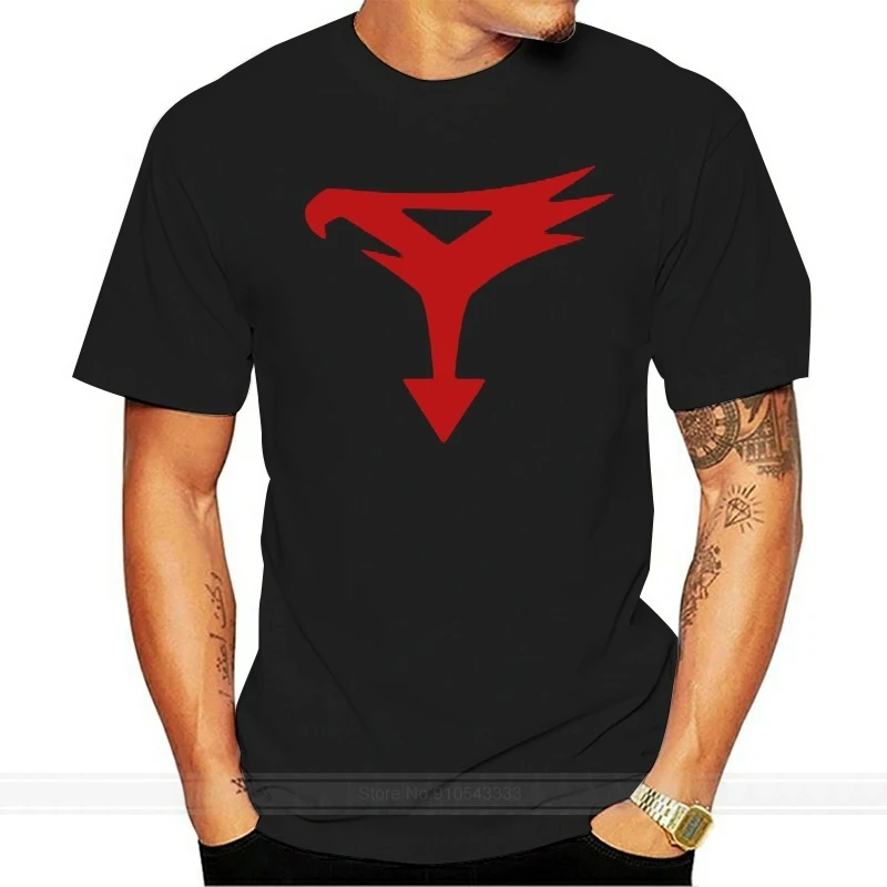 New Gatchaman Gforce Chest Anime Cartoon T-Shirt Nera Da Uomo In Cotone Tshirt Da Uomo Summer Fashion T-Shirt Euro Size