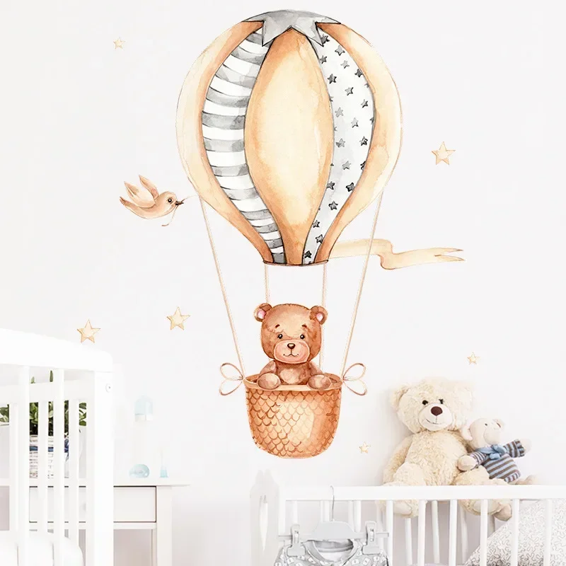 Wall Stickers Luminous Wall Stickers Vinyl Decal Stickers Children Room Decoration Cartoon Animals Vinyl Wall Stickers for Kids room Nursery Bear Bunny Giraffe Pattern Decals for Children Bedroom Home Decoration