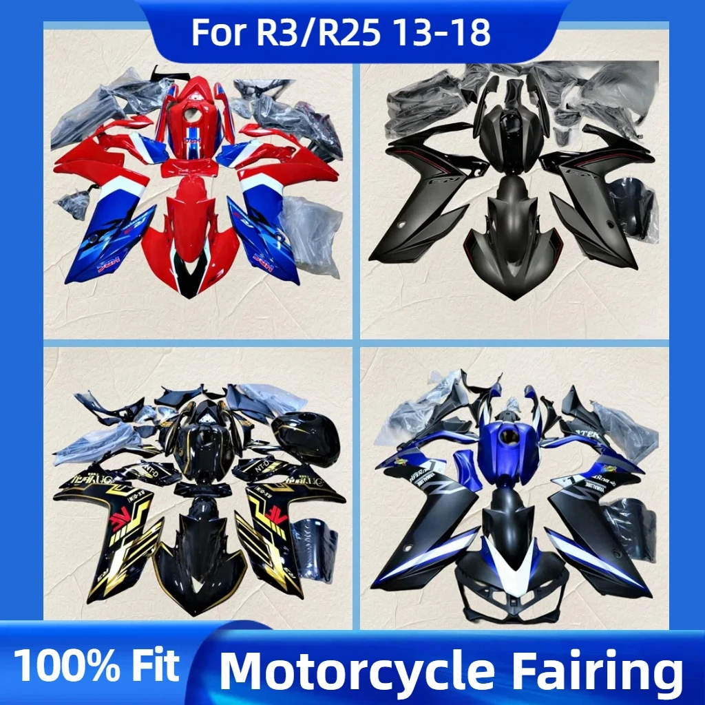 

Пластиковые обтекатели для YAMAHA YZF R3 R25 13 14 15 16 17 18 YZFR3 2013 2014 2015-2018