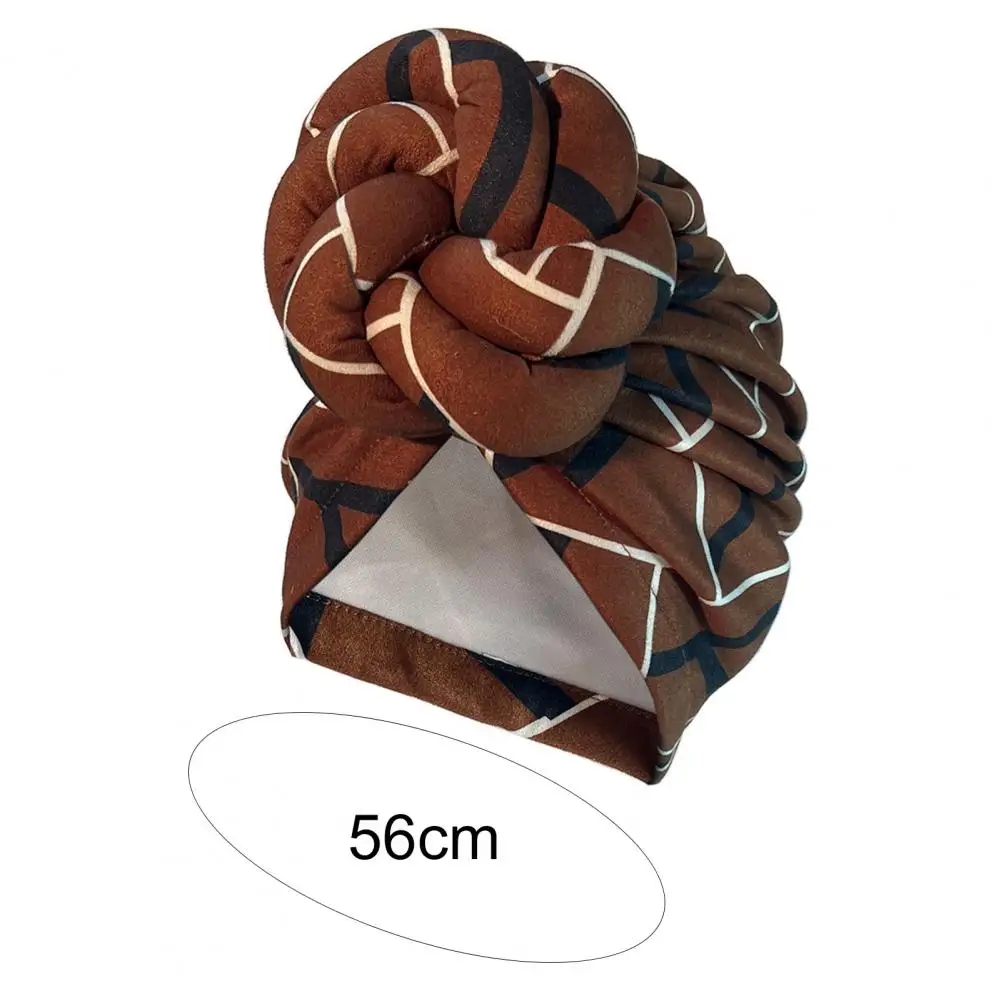 

Beautiful Headscarf Foldable Headdress Beanie Cap Twisted Knotted Exaggerated Beanie Cap