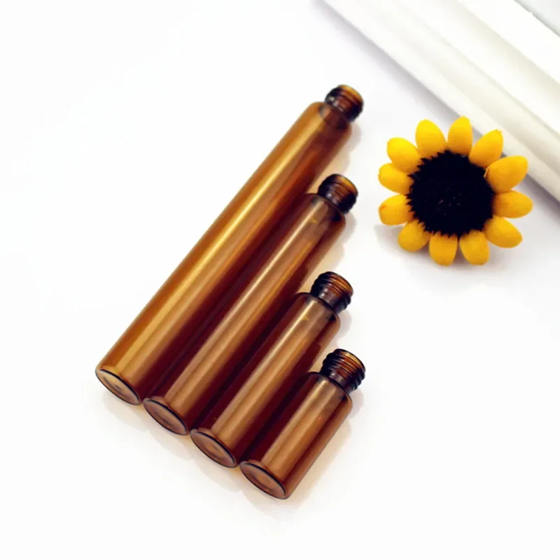 5pcs/lot Amber Glass Mini Spray Bottles, 5ML 10ML 15ML 20ML Portable Refillable Thin Gl... - SKU MSB01228 - UGI Packaging
