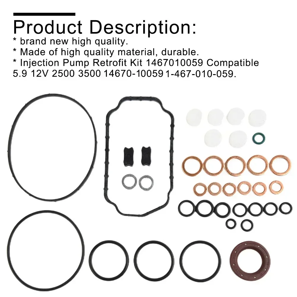 Injection Pump Gasket Repair Rebuild Kit For 4BT 6BT 6B 444 1467010059 14670-10059 1-467-010-059 Garden Tool Parts