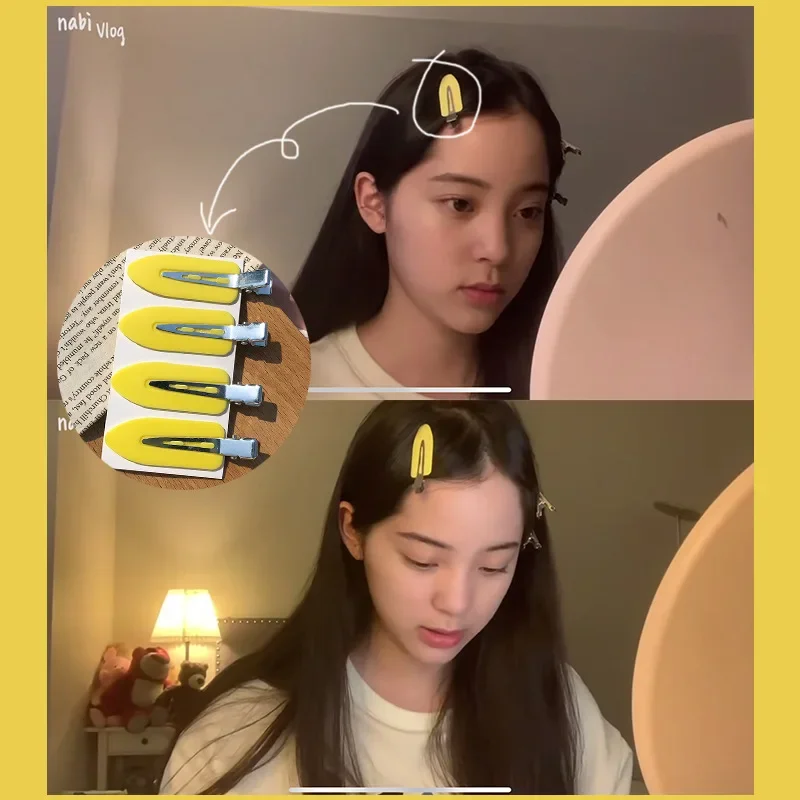 4pcs set No Bend Seamless Hair Clips Side